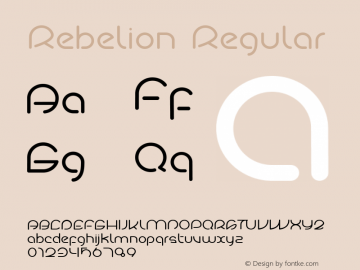 Rebelion Version 1.005;Fontself Maker 3.5.8图片样张