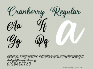 Cranberry Version 1.012;Fontself Maker 3.5.8图片样张