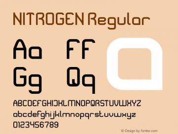 NITROGEN Version 1.00;August 22, 2022;FontCreator 11.5.0.2430 64-bit图片样张