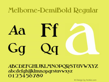 Melborne-DemiBold Regular 001.001图片样张