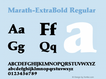 Marath-ExtraBold Regular 001.001图片样张