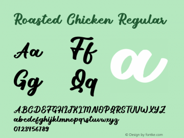 Roasted Chicken Version 1.000;November 5, 2022;FontCreator 14.0.0.2843 64-bit图片样张