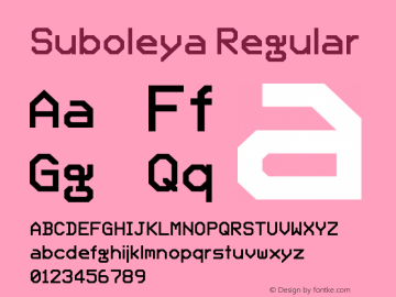 Suboleya Regular 1.0图片样张