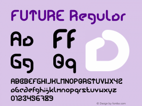 FUTURE Version 1.00;July 15, 2018;FontCreator 11.5.0.2427 64-bit图片样张