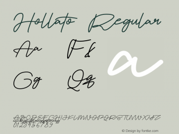 Hollato Version 1.00;November 21, 2022;FontCreator 12.0.0.2525 64-bit图片样张