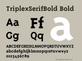 TriplexSerifBold Bold Version 001.001图片样张