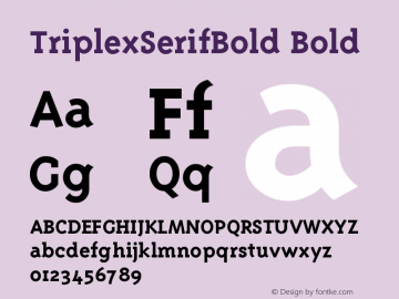 TriplexSerifBold Bold Version 001.000图片样张