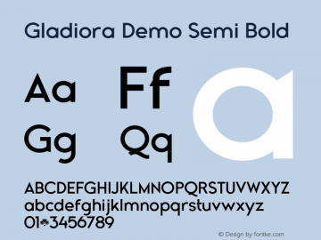 GladioraDemo-SemiBold Version 1.000图片样张