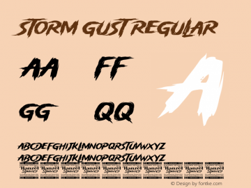 Storm Gust Version 1.00;November 30, 2021;FontCreator 13.0.0.2683 64-bit图片样张