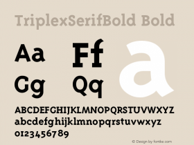 TriplexSerifBold Bold Version 001.001图片样张