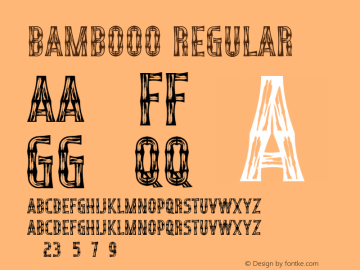 Bambooo Version 1.00;January 19, 2022;FontCreator 13.0.0.2683 64-bit图片样张