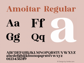 Amoitar-Regular Version 1.001图片样张