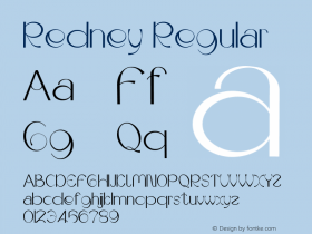 Redney Version 1.00;November 13, 2021;FontCreator 12.0.0.2547 64-bit图片样张