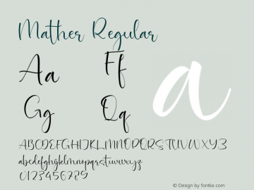 Mather Version 1.001;Fontself Maker 3.5.7图片样张