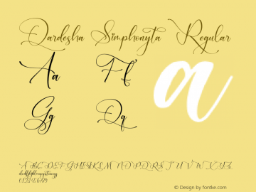 Qardesha Simphonyta Version 1.00;August 18, 2022;FontCreator 13.0.0.2680 64-bit图片样张