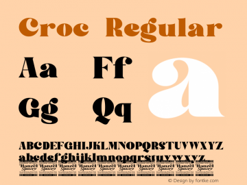 Croc Version 1.00;January 9, 2022;FontCreator 13.0.0.2683 64-bit图片样张