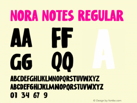 Nora Notes Version 1.00;May 9, 2022;FontCreator 13.0.0.2683 64-bit图片样张