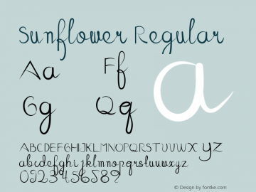 Sunflower Version 1.011;Fontself Maker 3.5.4图片样张