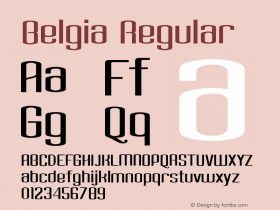 Belgia Version 1.016;Fontself Maker 3.2.2图片样张