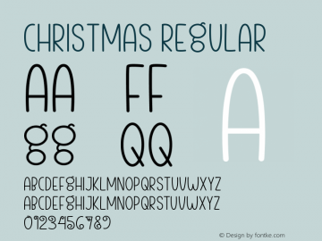 CHRISTMAS Version 1.00;October 5, 2022;FontCreator 12.0.0.2545 64-bit图片样张