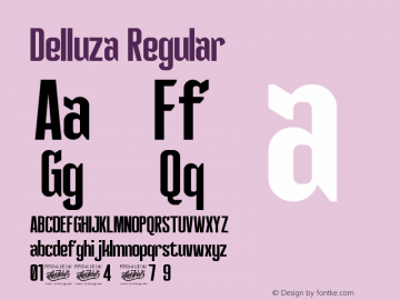 Delluza Version 1.00;October 21, 2021;FontCreator 13.0.0.2683 64-bit图片样张