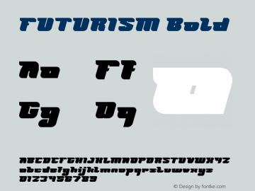 FUTURISM Bold Version 1.00;July 16, 2018;FontCreator 11.5.0.2427 64-bit图片样张