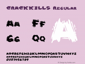 CRACKKILLS Regular 001.000 Font Sample