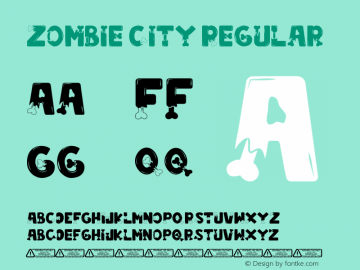 Zombie City Version 1.00;June 11, 2022;FontCreator 12.0.0.2563 64-bit图片样张