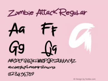 Zombie Attack Version 1.008;Fontself Maker 3.5.7图片样张