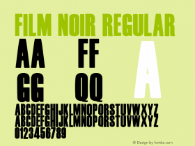 Film Noir Version 1.00;October 19, 2019;FontCreator 11.5.0.2430 64-bit图片样张