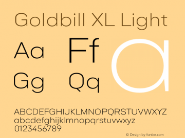 Goldbill XL Light Version 1.001;hotconv 1.0.109;makeotfexe 2.5.65596图片样张