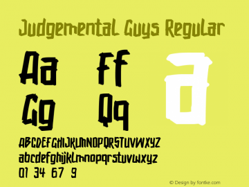 Judgemental Guys Version 1.00;January 19, 2022;FontCreator 13.0.0.2683 64-bit图片样张