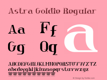Astra Goldie Version 1.003;Fontself Maker 3.5.7图片样张