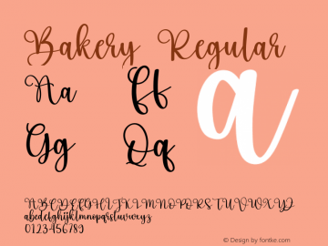 Bakery Version 1.001;Fontself Maker 3.5.7图片样张