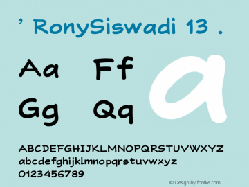 ' RonySiswadi 13 Version 1.00 May 19, 2010, initial release图片样张