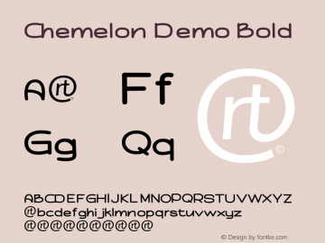Chemelon Demo Bold Version 1.000;July 18, 2022;FontCreator 14.0.0.2814 64-bit图片样张