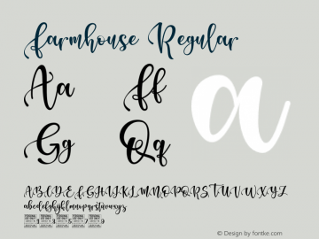 Farmhouse Version 1.017;Fontself Maker 3.5.8图片样张