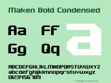 Maken Bold Condensed Version 1.003图片样张