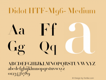 Didot HTF-M96- Medium 001.000 Font Sample