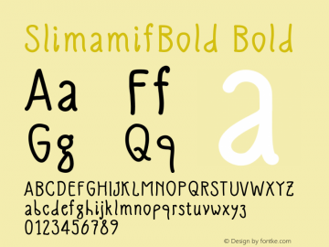 SlimamifBold Version 001.000图片样张