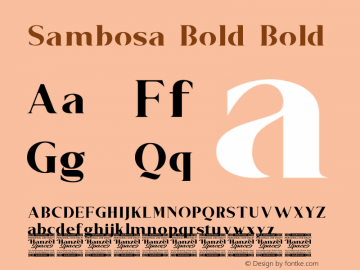 Sambosa Bold Bold Version 1.00;June 19, 2022;FontCreator 13.0.0.2683 64-bit图片样张