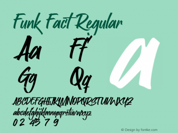 Funk Fact Version 1.00;July 29, 2022;FontCreator 13.0.0.2683 64-bit图片样张