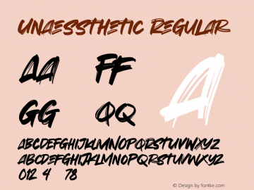 Unaessthetic Version 1.00;May 9, 2022;FontCreator 13.0.0.2683 64-bit图片样张