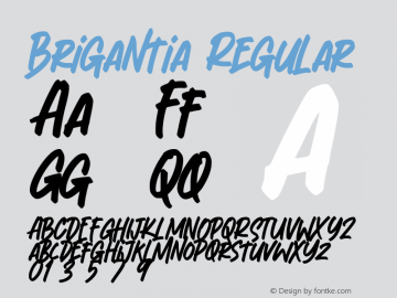 Brigantia Version 1.00;November 8, 2022;FontCreator 13.0.0.2683 64-bit图片样张