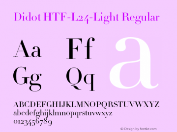 Didot HTF-L24-Light Regular 001.000 Font Sample