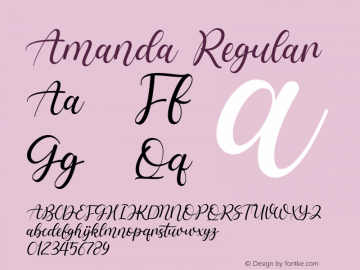 Amanda Version 1.001;Fontself Maker 3.5.4图片样张