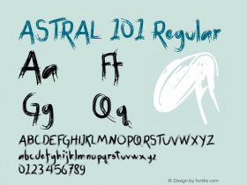 ASTRAL 101 Version 1.00;December 20, 2018;FontCreator 11.5.0.2421 64-bit图片样张