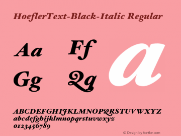 HoeflerText-Black-Italic Regular 001.000图片样张