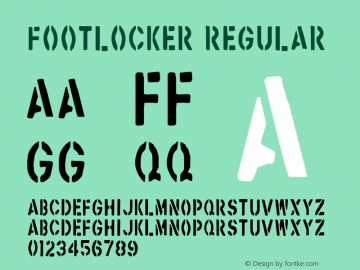 FootLocker Regular 001.000 Font Sample