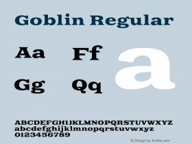 Goblin Regular Version 1.001 Font Sample